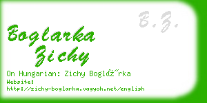 boglarka zichy business card